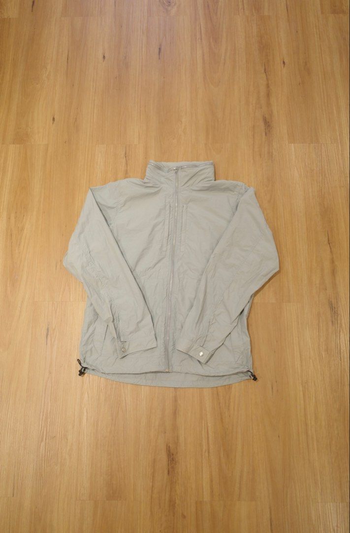 Palace Schaket Jacket (Grey) (Category: Coats, Jackets and Outerwear) located in Pasig City. Submitted by rinse___repeat (Listing ID 1453334438, Image 1). Description: Palace Schaket Jacket (Grey) Part of Palace’s SS16 collection, this windbreaker in grey is made out of nylon and features a concealed hood with Palace branding on it. Size XL Pit to pit 23.5” / Length 30” Gently used No issues Follow @rinse___repeat on IG for more gear!.