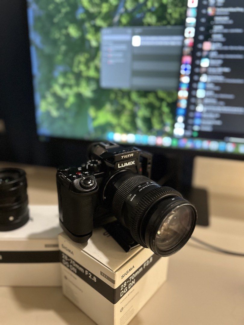 Panasonic Lumix S5II and Sigma Lenses (Category: Cameras) located in Paranaque City. Submitted by marvinmatsu2 (Listing ID 1453357678, Image 2). Description: Lumix S5II + Tilta Cage + Sigma 28-70mm F2.8 DG DN + Sigma 20mm F2 DG DN + 4 Batteries Full kit, everything you need to start shooting day one. Selling as I’m moving to a new setup. What’s included: • Panasonic Lumix S5II body • Tilta half cage (mounted) • Sigma 28-70mm F2.8 DG DN (Contempor