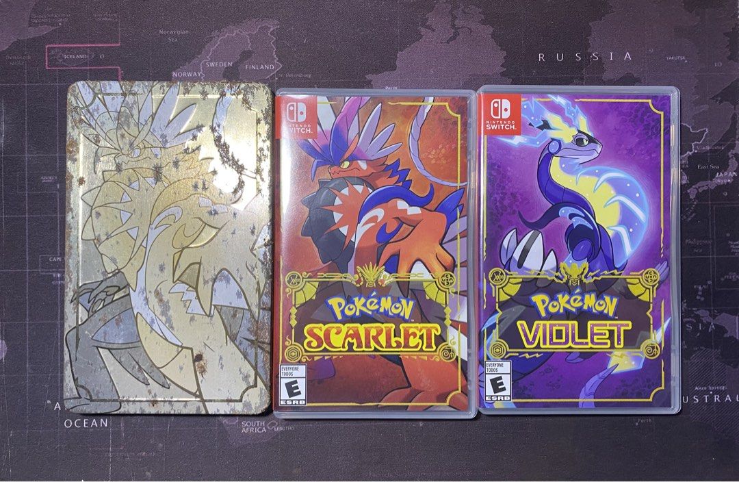 Pokemon Scarlet & Violet Double Pack Steelbook (Category: Nintendo) located in Cavite. Submitted by lymseven (Listing ID 1453338939, Image 2). Description: Steelbook only! Double Pack Sold Clearly stained and I lowkey dont wanna clean it. If thats fine with you and youre willing to clean the rust off, the price is fixed. DM for inquiries or photos.