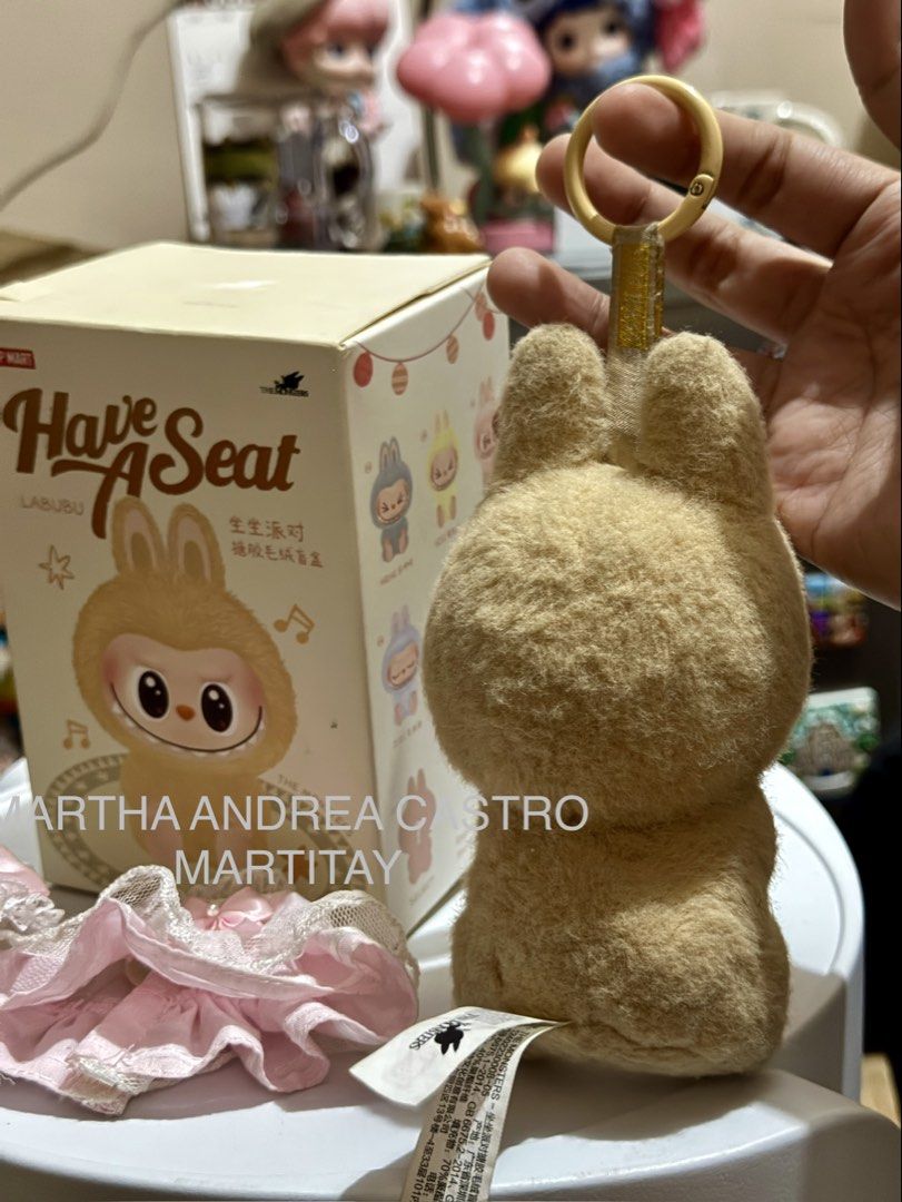 Pop Mart The Monsters Labubu v2 Baba (Category: Designer & Blind Box Toys) located in Quezon City. Submitted by martitay02 (Listing ID 1453235621, Image 3). Description: WTS Pop Mart The Monsters Labubu v2 Baba Complete inclusion - box, foil, card Free dress With signs of use in the plush and the cloth tag in the key ring Needs cleaning Actual pics posted Selling low 📍 West Ave, QC.
