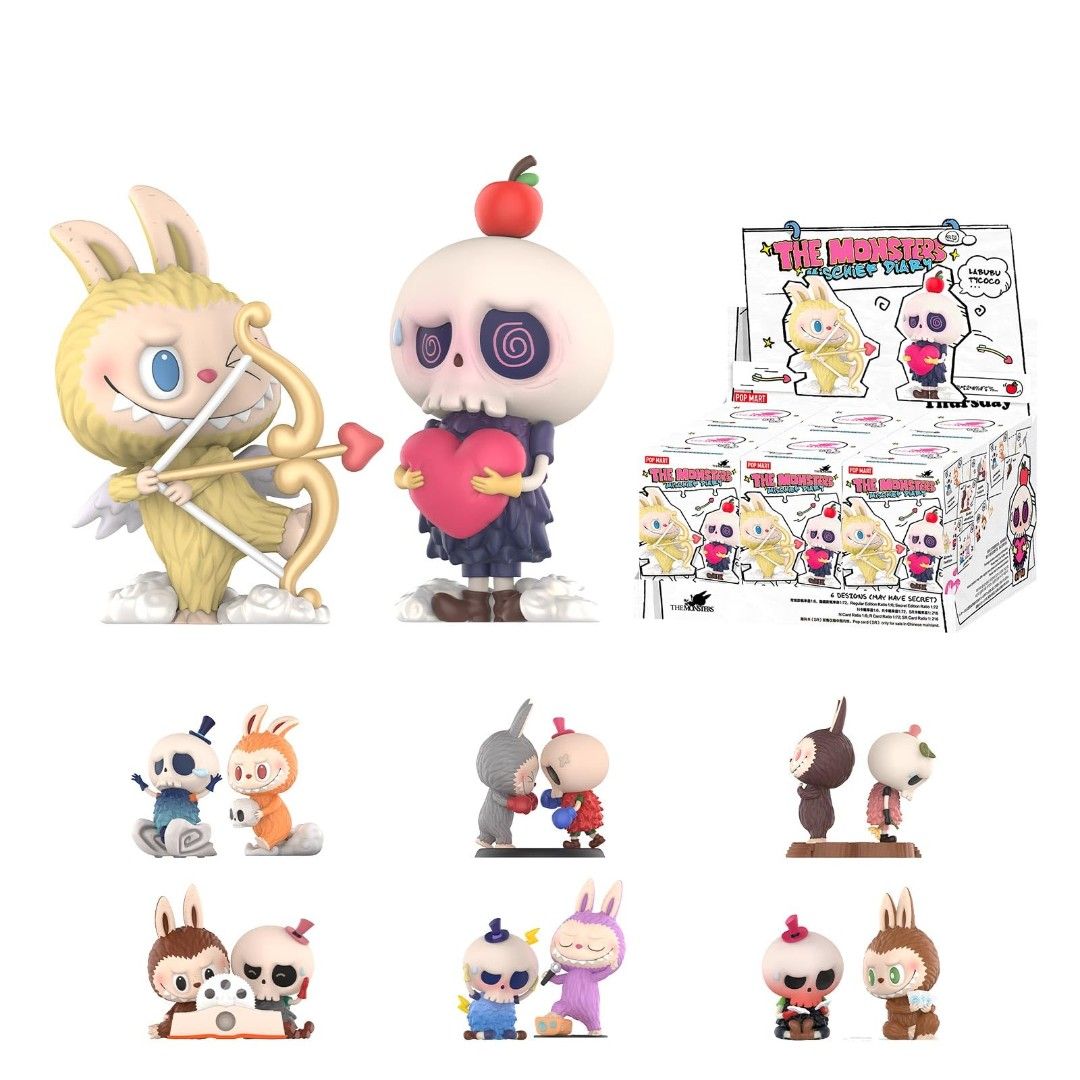 Pop Mart The Monsters Mischief Diary Blind Box (Category: Designer & Blind Box Toys) located in Bacoor. Submitted by joshuaponce (Listing ID 1453291785, Image 3). Description: Pop Mart The Monsters Mischief Diary blind box. Features cute Cupid Bunny & skull characters. One random figure per box. Perfect for collectors!.