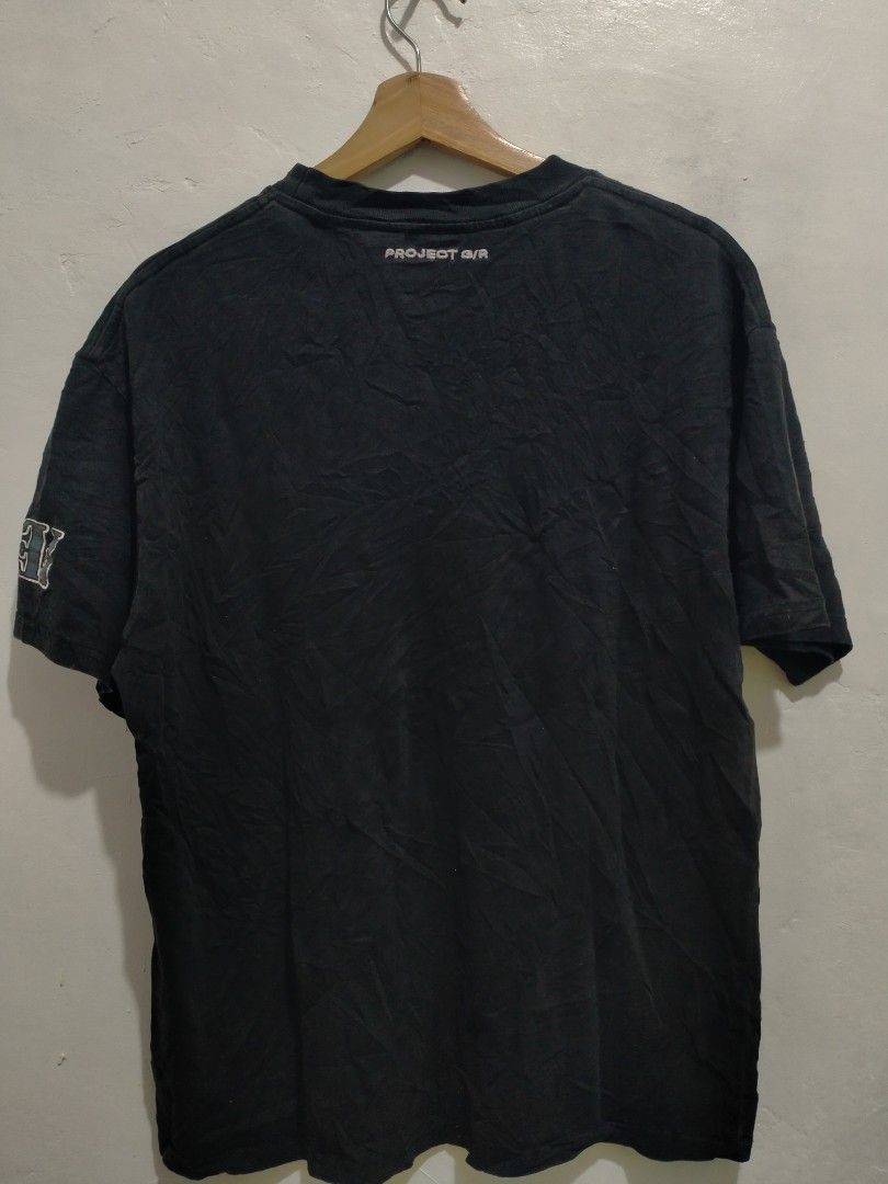 PROJECT G/R MIND SLAUGHTER SHIRT (Category: Tshirts & Polo Shirts ) located in Pili. Submitted by janrypalmerodelima (Listing ID 1453420510, Image 2). Description: PROJECT G/R MIND SLAUGHTER SHIRT DIMES: 21X26 CONDITION: VERY GOOD COLOR RATE: 9.2/10 ISSUE: NEED WASH AND HAIR LINES.