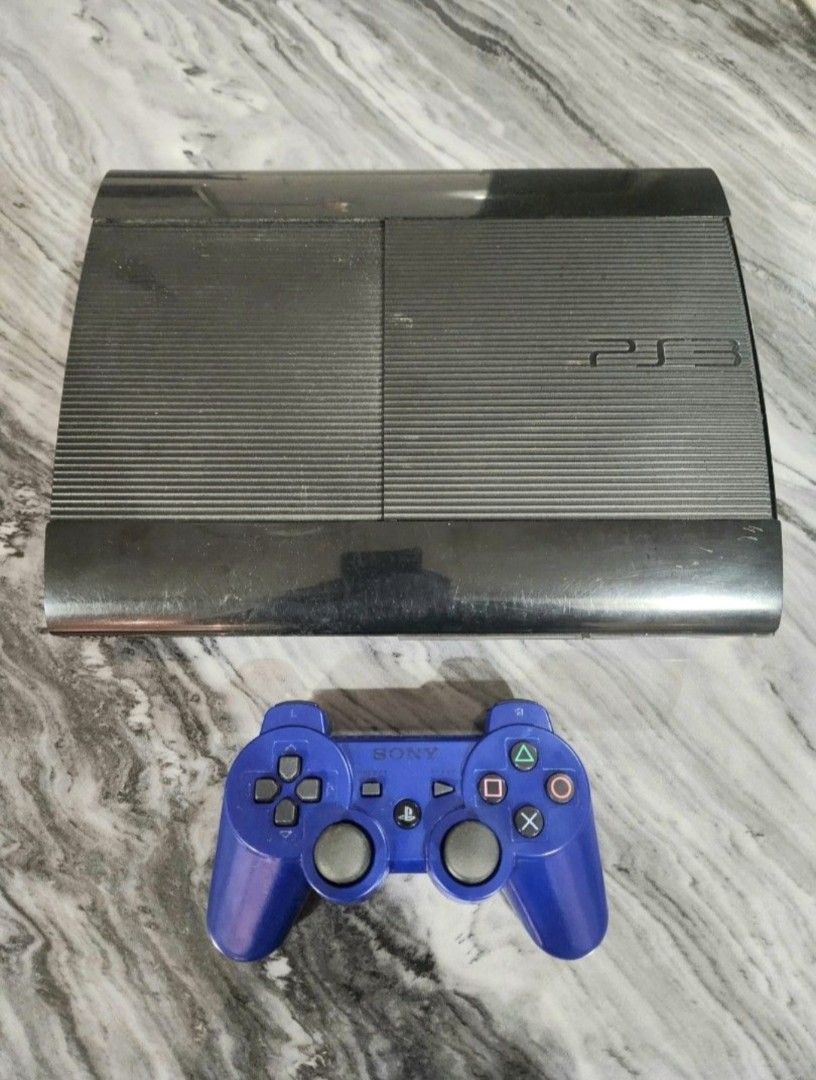 PS3 Superslim 250GB Black Console with Blue Controller (Category: PlayStation) located in Mandaluyong City. Submitted by chan.ningtatum (Listing ID 1453261758, Image 1). Description: For Sale! - PlayStation 3 250GB Black Console - Includes one blue controller - Complete Cables included - Tested and confirmed working - Great for gaming on a budget! Good Working Condition. Tested Working Checkouts via Shope e and Laz ada Available Shipping: Lalamov
