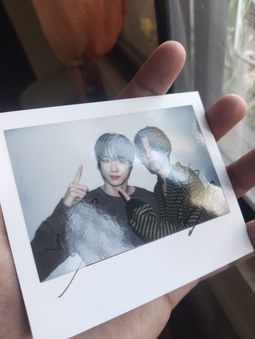 Riize Sungchan Shotaro Signed Pola. (Category: K-Wave Merchandise) located in Quezon City. Submitted by osaki.drew (Listing ID 1453392432, Image 2). Description: - Authentic signed pola from SM Entertainment - Features Riize Sungchan & Shotaro - SM Entertainment logo on the back - A must-have for Briize fan collection.