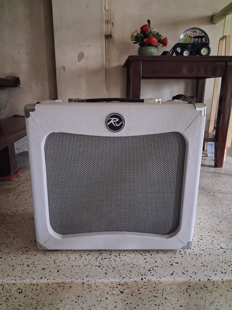 RJ Chameleon Modeling Amplifier 15W (Category: Soundbars, Speakers & Amplifiers) located in Manila. Submitted by warmtree_6c8201 (Listing ID 1453261630, Image 1). Description: - Minor Scratches - No issues - With Power Supply - 3 Saved Presets (Chorus Overdrive, Blues, Chorus) .
