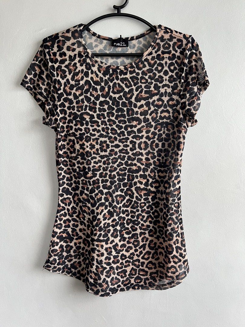 rue 21 full length leopard print mesh top y2k (Category: Shirts) located in Pasig City. Submitted by svgarr (Listing ID 1453393618, Image 1). Description: read bio before buying to save us both time add 70 sf (flash) 📍iloilo.