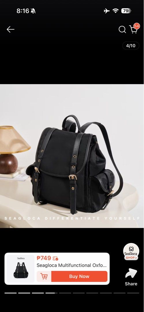 Seagloca Multifunctional Black Backpack (Category: Backpacks) located in Binangonan. Submitted by seokbread (Listing ID 1453236259, Image 2). Description: - Black Seagloca backpack - Features buckle closures and side pockets - Plenty of space for essentials - Ideal for everyday use or travel Seagloca Multifunctional Oxford Student Schoolbag Travel Backpack For Women No 1301.