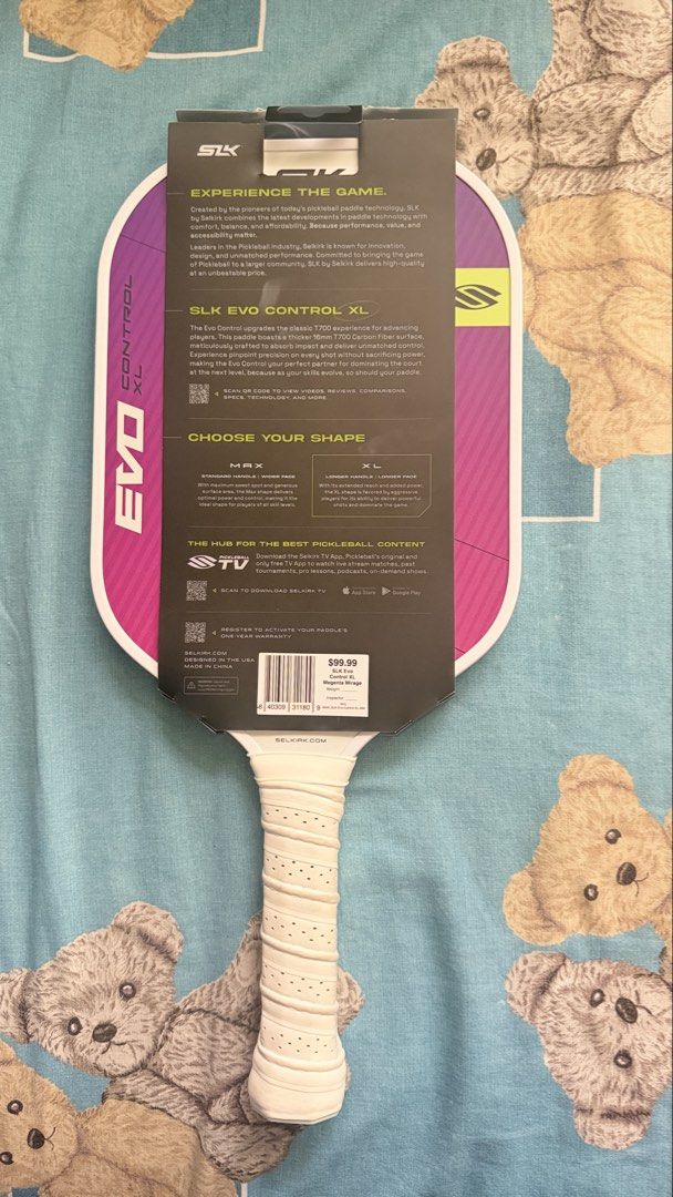 SLK by Selkirk EVO Control XL Pickleball Paddle (Category: Racket and Ball Sports) located in Manila. Submitted by braveearth_9be1c8 (Listing ID 1453297130, Image 2). Description: - T700 control paddle for advancing pickleball players - Enhanced control and precision - Features a 700 carbon fiber surface - Made by America's #1 paddle brand - Comes with a 1-year warranty - Get yours today!.