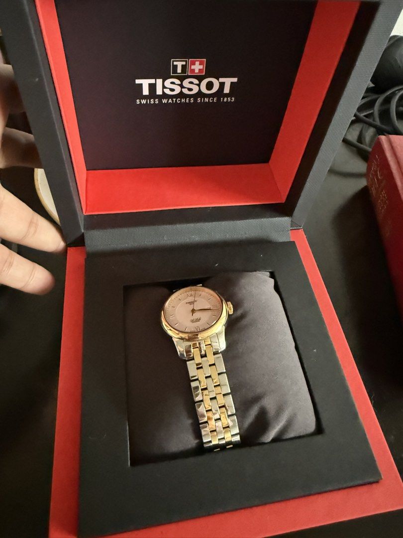 Tissot Le Locle Automatic Two-Tone Watch (Category: Luxury Watches) located in Marikina City. Submitted by thankyouforthememories (Listing ID 1453281186, Image 2). Description: - Brand: Tissot - Style: Two-tone (Stainless Steel & Rose Gold) - Dial: White with Roman Numerals - Movement: Automatic - Condition: Great for everyday or special occasions - Includes: Original Box.