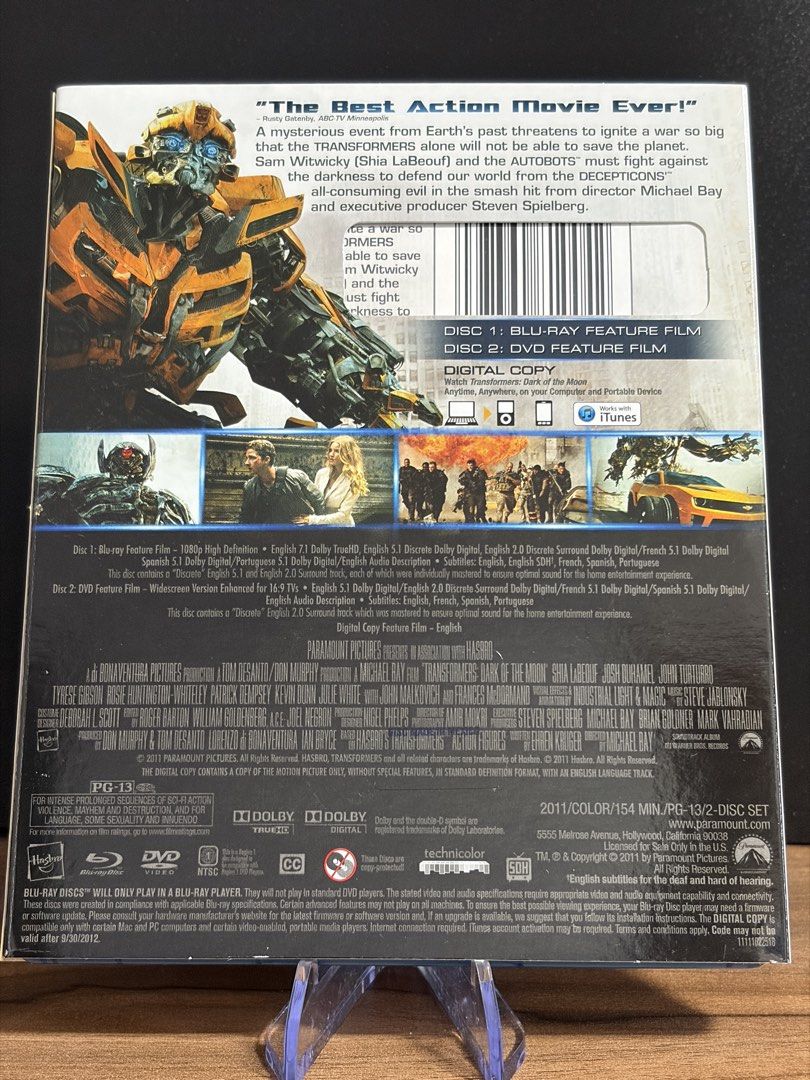 Transformers - Blu Ray (Category: CDs & DVDs) located in Singapore. Submitted by joyfarm (Listing ID 1453246773, Image 2). Description: .