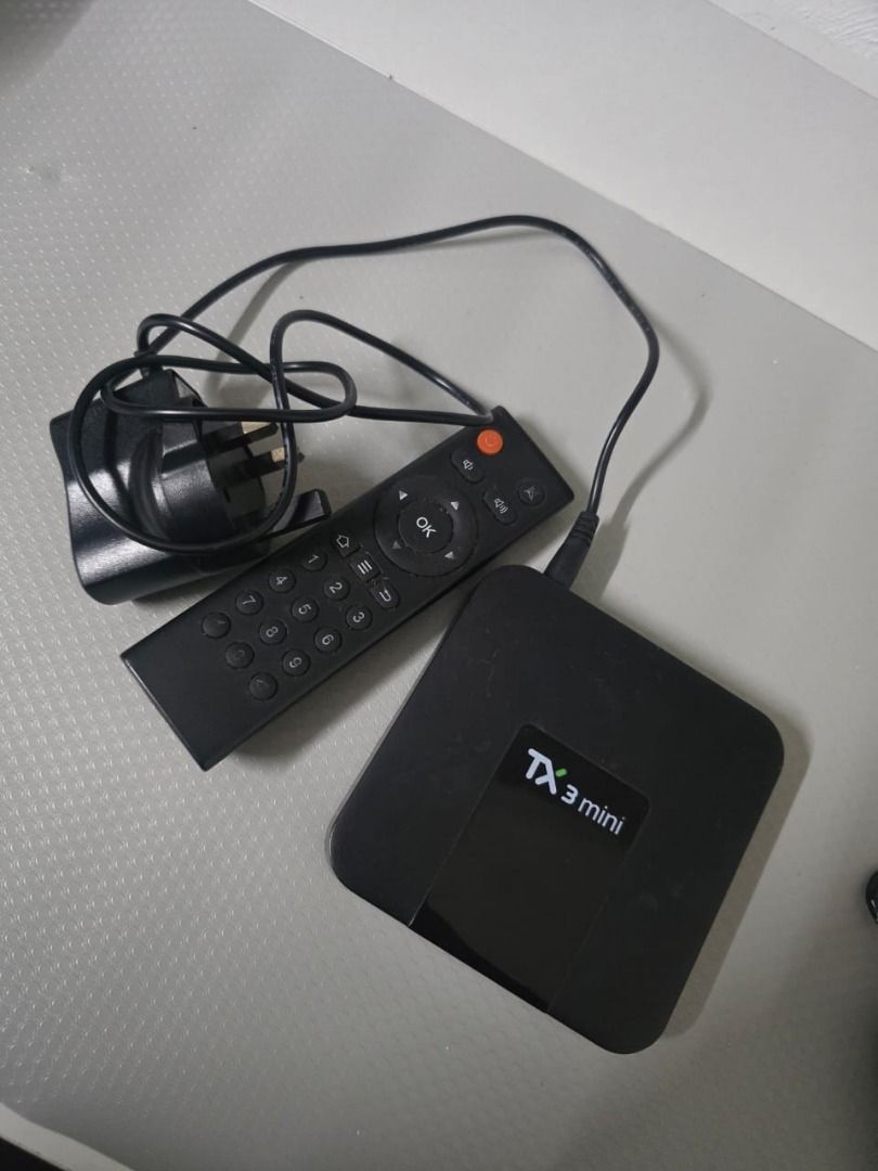 TX3 Mini Android Box (Category: Media Streamers & Hubs) located in Kulai. Submitted by xzhxm (Listing ID 1453357698, Image 1). Description: TX3 Mini Android TV Box for sale. Comes with remote control and power adapter. Extra unit, not in use. Working condition 10/10 no issues. WYSIWYG. Specifications: - Amlogic S905W Quad-Core Cortex-A53 Processor - Mali-450 GPU - 2GB RAM - 16GB Internal Storage - Android OS - Supports up to 4K Ultra HD playback 