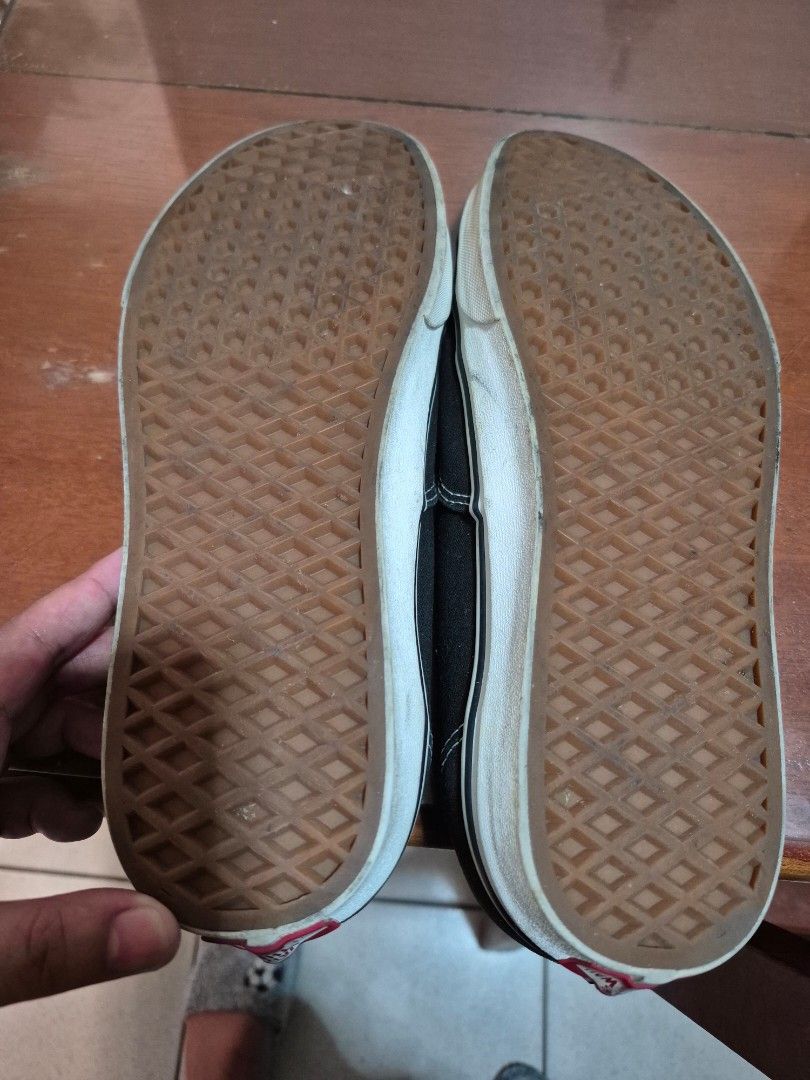 Vans Authentic Black White Canvas Sneakers (Category: Sneakers) located in Antipolo. Submitted by vernieburn21 (Listing ID 1453256928, Image 2). Description: size 10 M - Classic Vans Authentic sneakers - Black canvas upper with white stitching - White rubber sole and toe - Worn only a few times - Plenty of life left, great for daily use.