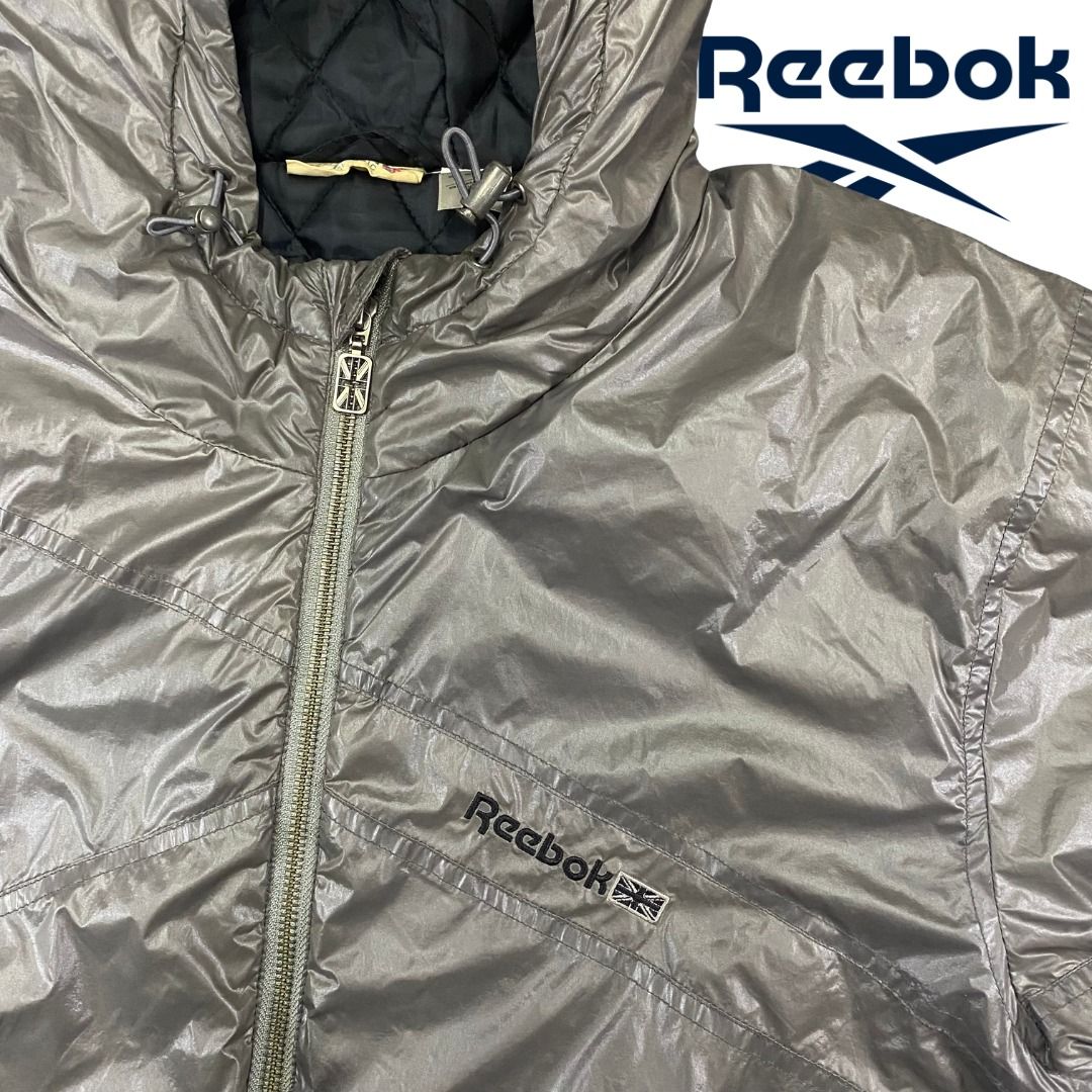 Vintage 90s Reebok Puffer Jacket Diamond Cut for Men (Category: Coats, Jackets and Outerwear) located in Valenzuela. Submitted by aplusmnl (Listing ID 1453420794, Image 3). Description: Width 21 Length 27.