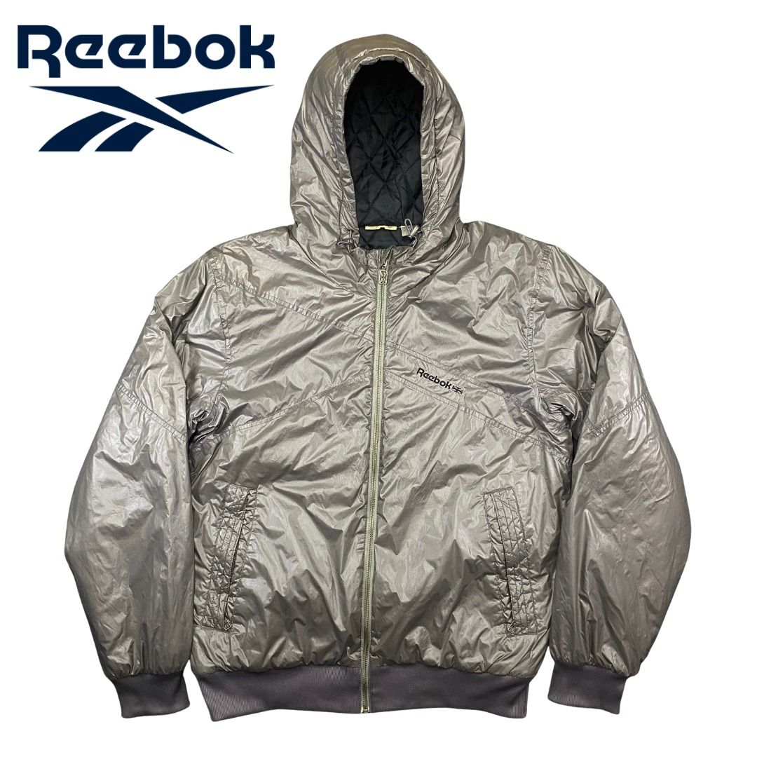Vintage 90s Reebok Puffer Jacket Diamond Cut for Men (Category: Coats, Jackets and Outerwear) located in Valenzuela. Submitted by aplusmnl (Listing ID 1453420794, Image 2). Description: Width 21 Length 27.