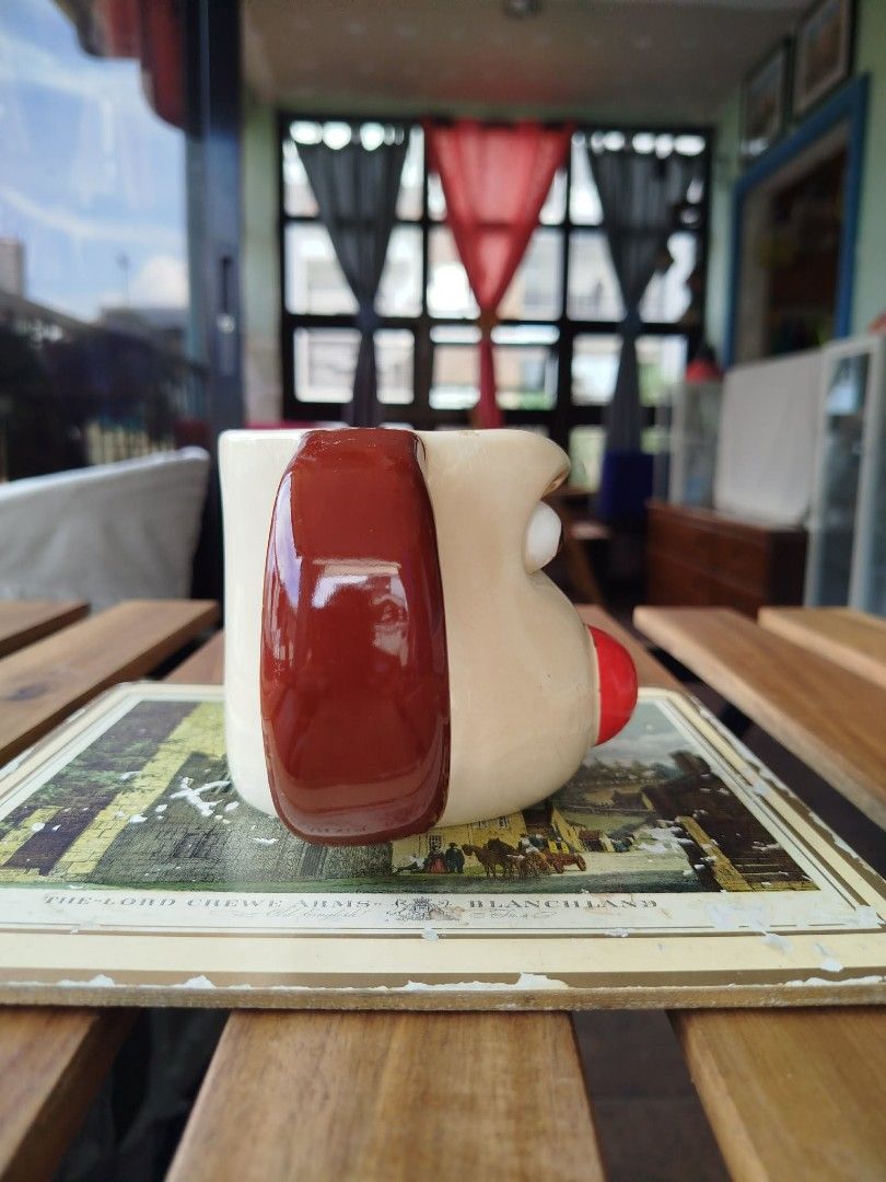 Wallace & Gromit Dog Character Mug (Category: Coffee & Tea Tableware) located in Makati City. Submitted by meowmyella (Listing ID 1453241419, Image 2). Description: - Adorable Wallace & Gromit dog mug - Cream colored with brown handle and ears - Features a cute red nose detail - Ideal to use as display or pen holder - A must-have collectible for fans of Wallace & Gromit Kindly DM for more details #mugs #mugcollector #mugcollection #3Dmugs.