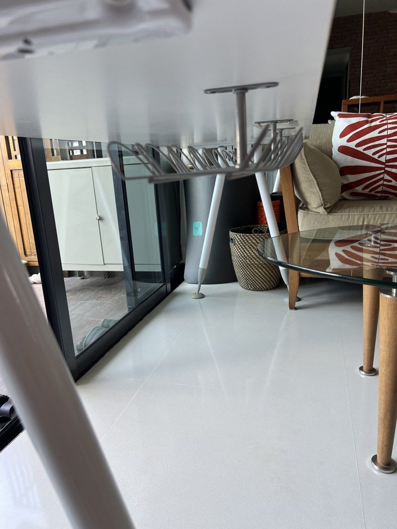 White study table (Category: Tables & Sets) located in Singapore. Submitted by ostensiblecuties (Listing ID 1453255608, Image 3). Description: 193cm (L) x 60cm (w) x 77cm (h).