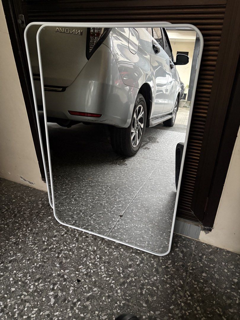 White Wall Mirror (Category: Mirrors) located in Marikina City. Submitted by marjpc (Listing ID 1453351797, Image 2). Description: White Wall Mirror 2 pcs available 900 each -60 x 90cm GCash or BPI Transfer No reservations. First to pay basis For pick up only (Marikina Heights).