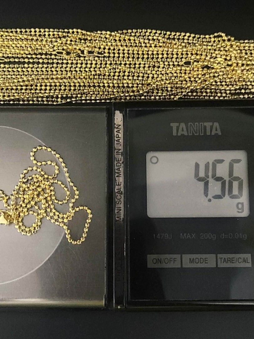 18k Saudi gold beads necklace (Category: Necklaces) located in Manila. Submitted by bhelgoldseller2ndaccount (Listing ID 1456674345, Image 2). Description: New!!✨New!!✨New!! Authentic 18k Saudi Golds 💯pawnable/naisasanla 💯with high appraisal rate 💯good investment 💯Direct supplier price 👉OPEN for resellers 🌺please take time to evaluate their actual sizes and grams 👉Best panggift for all occasions ✅ Sold per grams not per piece Kya lowest pr