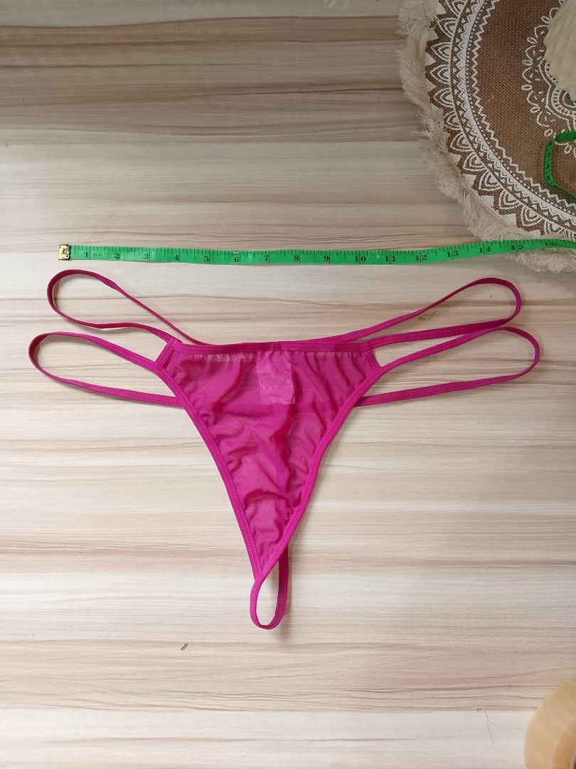 3XL Pink Mesh G-String Thong Panties (Category: Undergarments & Loungewear) located in Manila. Submitted by truecrystal-1407 (Listing ID 1456643510, Image 1). Description: - Pink mesh thong panties - Size: 3XL - Material: 95% Polyester, 5% Elastane - Features: Double strap detail on sides - Care: Hand wash cold, wash with like colors, do not bleach, remove promptly, do not iron or twist, do not dry clean - Made in China.