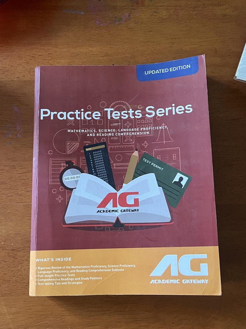 Academic Gateway Practice Tests Series Updated Edition (Category: Textbooks) located in San Pedro. Submitted by cinnamooon (Listing ID 1456671339, Image 1). Description: - with pencil writings (buyer can request to remove/erase) mop: gcash mod: jnt/lalamove loc: san pedro laguna.