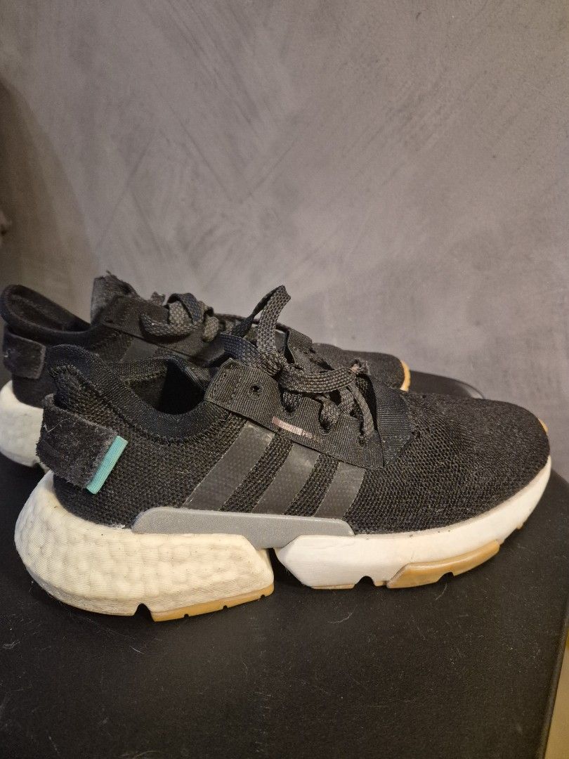 Adidas Pod-S3.1 Black Sneakers (Category: Sneakers) located in Manila. Submitted by rzzb21 (Listing ID 1456653663, Image 1). Description: - Black Adidas Pod-S3.1 sneakers - Breathable mesh upper with iconic three stripes - Unique, distinctive sole design - Black laces - Minor wear on soles and edges, still great for everyday wear -Size 6.5 or 23.5cm.