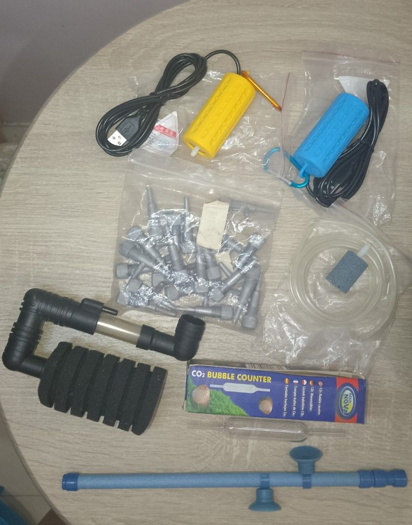 Aquarium Supplies Bundle for Sale (Category: Homes & Other Pet Accessories) located in Pateros City. Submitted by foryoufindsph (Listing ID 1456627349, Image 3). Description: 🐠 Everything your aquarium needs in one affordable bundle! ✔ CO₂ Bubble Counter ✔ Sponge Filter ✔ Water Changer ✔ Airline Tubing ✔ Air Stone Accessories ✔ Flow Control Valves ✔ Connectors & More 💰 Bundle Price: ₱699 only 🎉 Estimated Retail Value: ₱1,300+ ⚠️ Only 1 bundle 