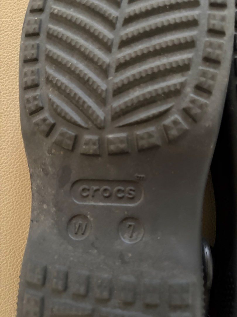 Authentic Crocs Black Ballerina in size 7 (Category: Flats & Sandals) located in Muntinlupa City. Submitted by DeclutterShop (Listing ID 1456683647, Image 3). Description: No box, shoes only Lightly used Charms included.