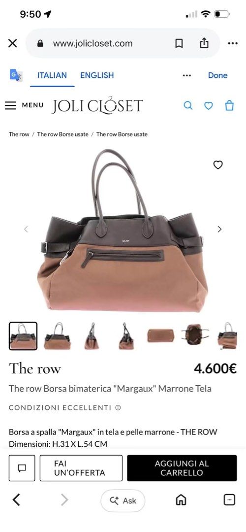 Authentic The Row Margaux Canvas Tassen Doek (Category: Luxury Bags & Wallets) located in Roxas City. Submitted by lynngreyartillero (Listing ID 1456641631, Image 2). Description: Authentic The Row Margaux Canvas Travel Bag subrang Rare🔥🔥🔥 Almost 320k in peso! 🔥🔥 The Row Tassen Doek 🔥🔥 Ngayon lng ako nakakuha nito mga madaaam! Subrang gandaaaa nyaaaaan! 🔥🔥 Like new walang flaws very minimal sign of used only📌📌 Hot item maharlika 🔥🔥🔥