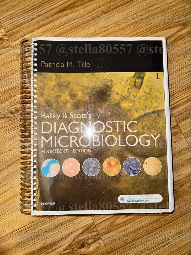 Bailey & Scott's Diagnostic Microbiology 14th Edition Textbook (Category: Textbooks) located in Marikina City. Submitted by stella80557 (Listing ID 1456717353, Image 1). Description: Medtech book for Year 2 Parts 1 & 2 (2 books), Book size Original Price: 1600 Selling Price: 1395 Condition: Good as new. Minimal to no annotations (pencil markings only if ever). RFS: Decluttering. Already passed the boards. Shipping fee shouldered by buyer.