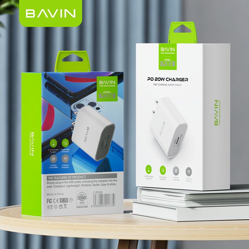 BAVIN PC850 TYPE C ADAPTOR 20WATTS (Category: Chargers & Cables) located in Pasig City. Submitted by gentle_jerico (Listing ID 1456641786, Image 2). Description: Bavin Pc850 Series Type c Adaptor -20watts.