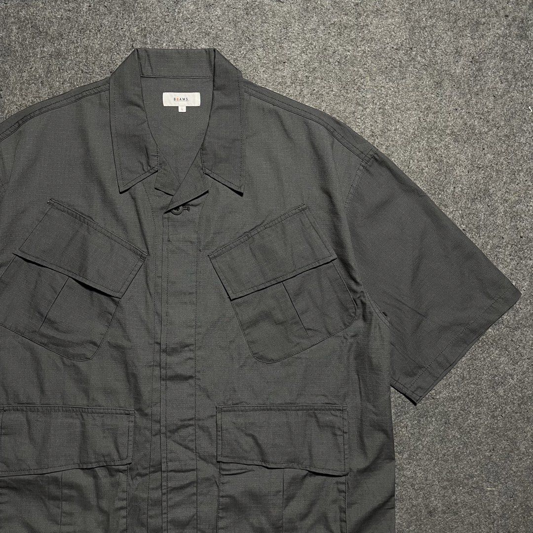 BeAMS DOT BDU Short Sleeve Shirt (Category: Activewear) located in Zamboanga. Submitted by rag_20 (Listing ID 1456771601, Image 2). Description: BeAMS DOT BDU Short Sleeve Shirt which updates a classic military design into a relaxed, modern silhouette, Produced by BeAMS DOT, a digital-native sub-label of the renowned Japanese retailer BEAMS. The garment reimagines traditional Battle Dress Uniform (BDU) and jungle fatigue field jackets into an ove
