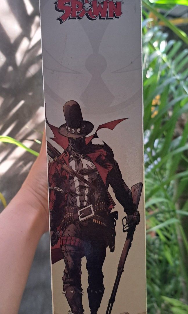 BIB:MCFARLANE GUNSLINGER SPAWN (complete) (Category: Figurines & Statues) located in Dasmarinas. Submitted by sliver385 (Listing ID 1456688254, Image 3). Description: As is/Displayed only/For sale Good Joints 9/10 condition 8/10 box condition ₽2,000 💰GCASH 🛵:LALAMOVE or LBC Branch Pickup (payment first) 📍Cavite or Northgate Alabang during weekdays and by schedule.