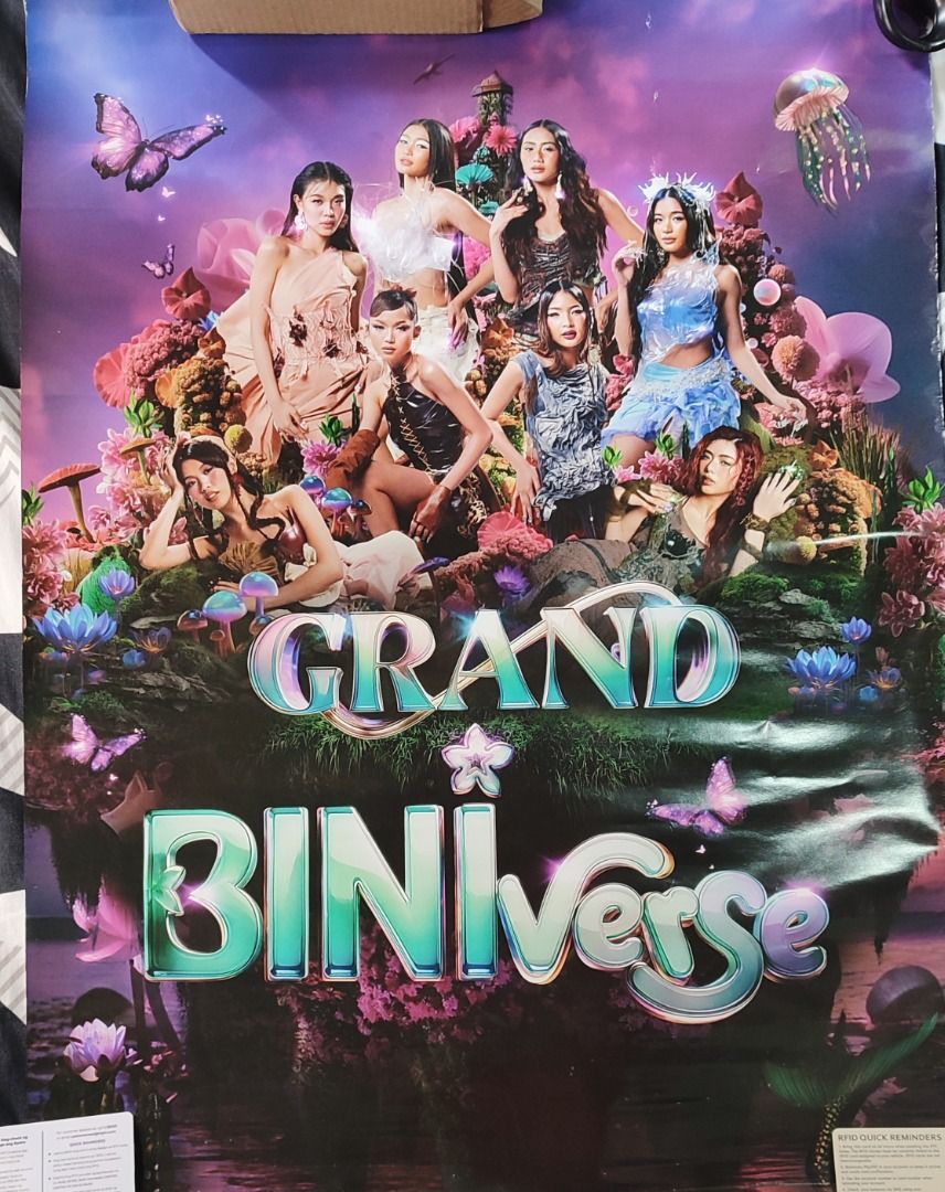 BINI Concert Poster Grand BINIverse Merch Tour (Category: Events Tickets) located in Batangas. Submitted by endinguponline (Listing ID 1456637310, Image 1). Description: FOR SALE: GRAND BINIverse 18x24 inches concert poster Comes with FREE poster tube to protect the item during shipment. Flaws: Minor crease (see attached picture) Location: Batangas / Taguig MOD: Lalamove / Meet-up (Aug 22-23 only) / J&T if nasa province ka MOP: Gcash / Maya / BDO