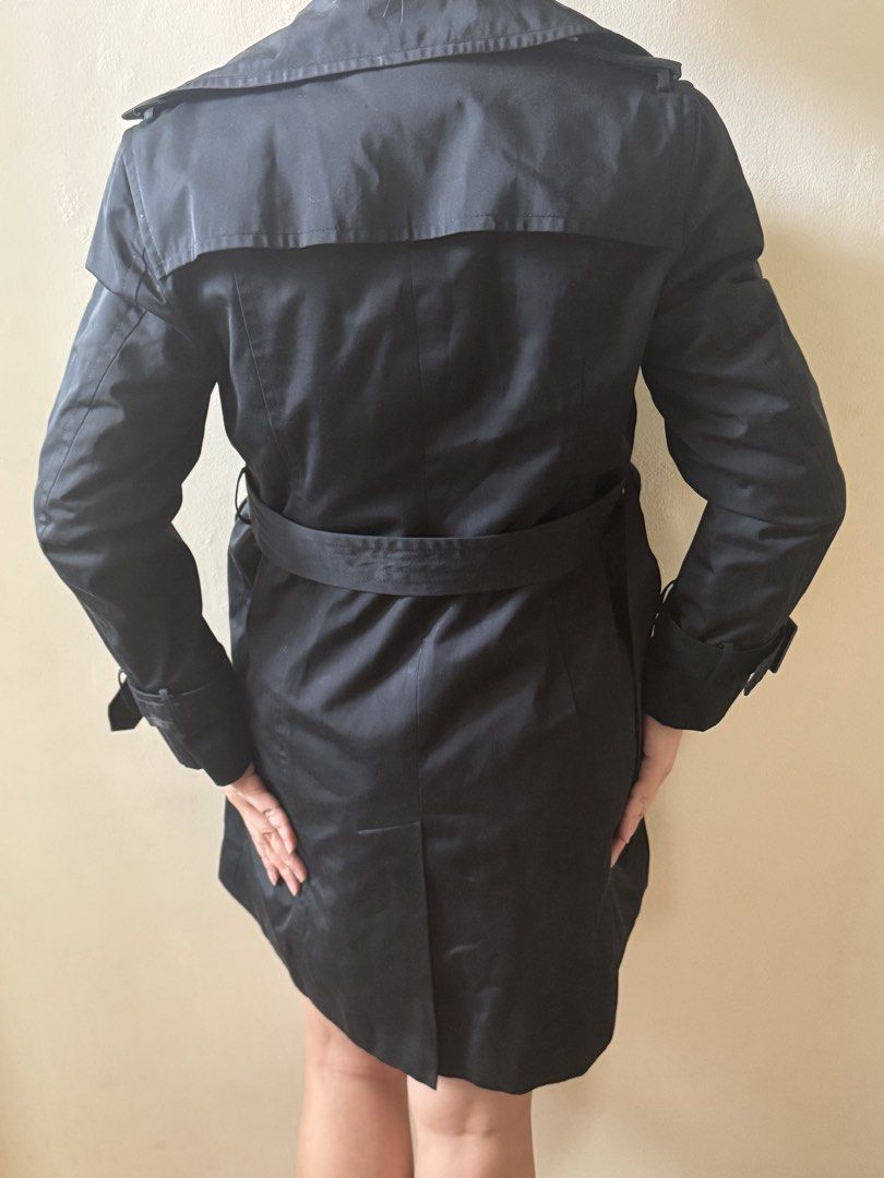 Black London fog overcoat (Category: Coats, Jackets and Outerwear) located in Manila. Submitted by homeawayfromhome9 (Listing ID 1456779689, Image 2). Description: - Stylish black overcoat - Durable cotton/polyester material - Size-PS - Classic and versatile design -bust 36in -length from back 36in -shoulder 16in -sleeve 24in.
