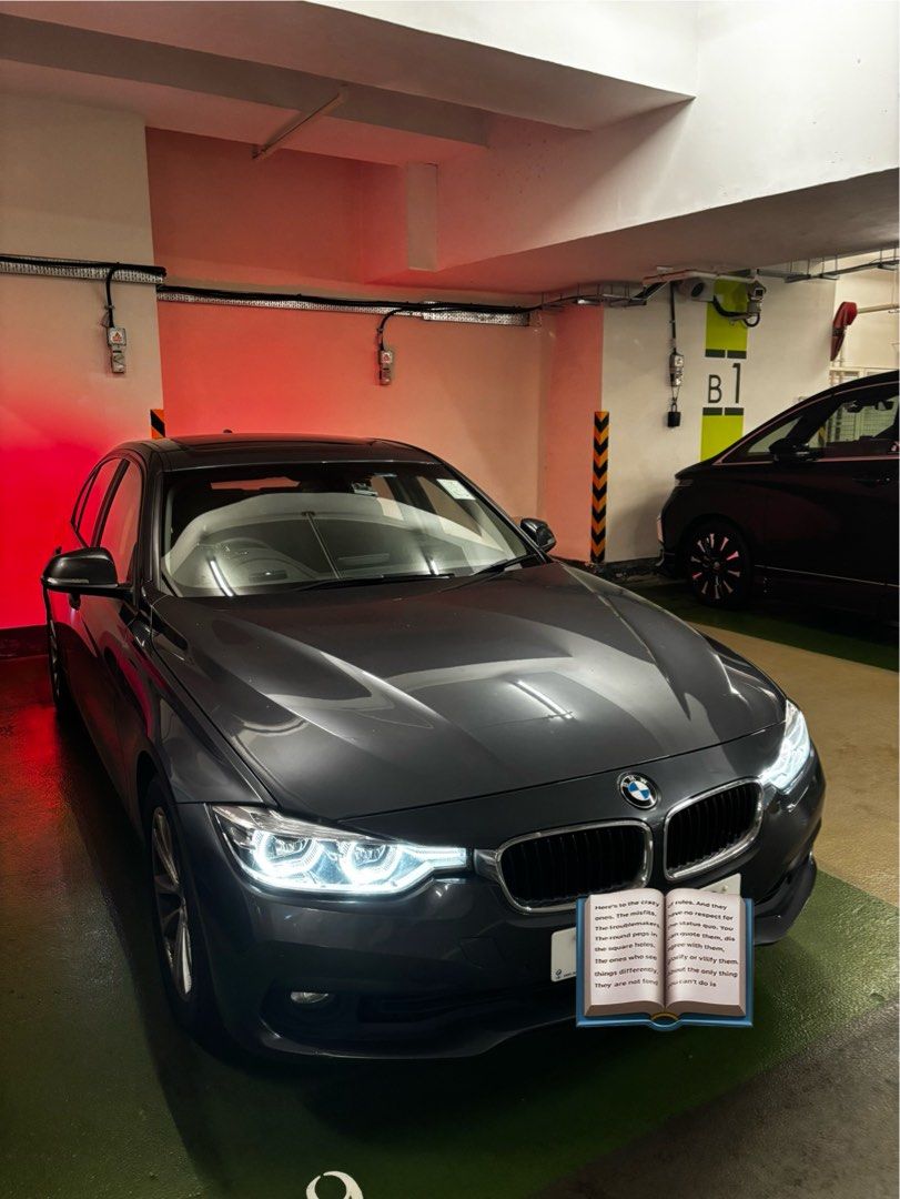 BMW 318i saloon Auto （分類：車輛放售）位於 Hong Kong。 由 hfjym 提交（商品編號 1456738264，圖片 1）。簡介： 1字牌簿,泊室內,低咪(剛過38000km),新車一樣,精神有力,原裝行貨,慳油,牌費平(到28/11),18年落地,天窗,藍芽,泊車鏡頭,自動摺鏡,冇漏油,冷氣凍,一年內換過油水冷氣隔同米芝蓮胎,送車cam(包外置電),奧運旺角睇。