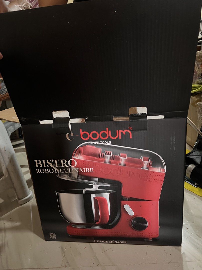 Bodum Bistro Electric Stand Mixer (Category: Bakeware) located in Quezon City. Submitted by haneypd (Listing ID 1456605911, Image 2). Description: - Brand: Bodum - Model: Bistro Electric Stand Mixer - Color: Red - Condition: Good, pre-loved - Perfect for baking cakes, cookies, and bread - Stylish and functional kitchen appliance - Available for meetups in North Caloocan City.