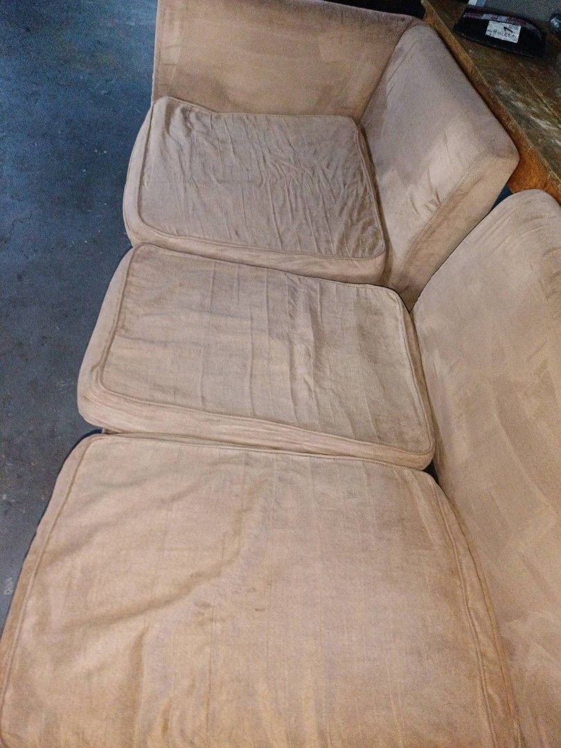 Brown 3-Seater Sofa - 7ft Length (Category: Sofas) located in Las Pinas. Submitted by selling.good.stuff27 (Listing ID 1456364395, Image 3). Description: clean 3 seater sofa can still be used but need upholstery if you want las pinas location.