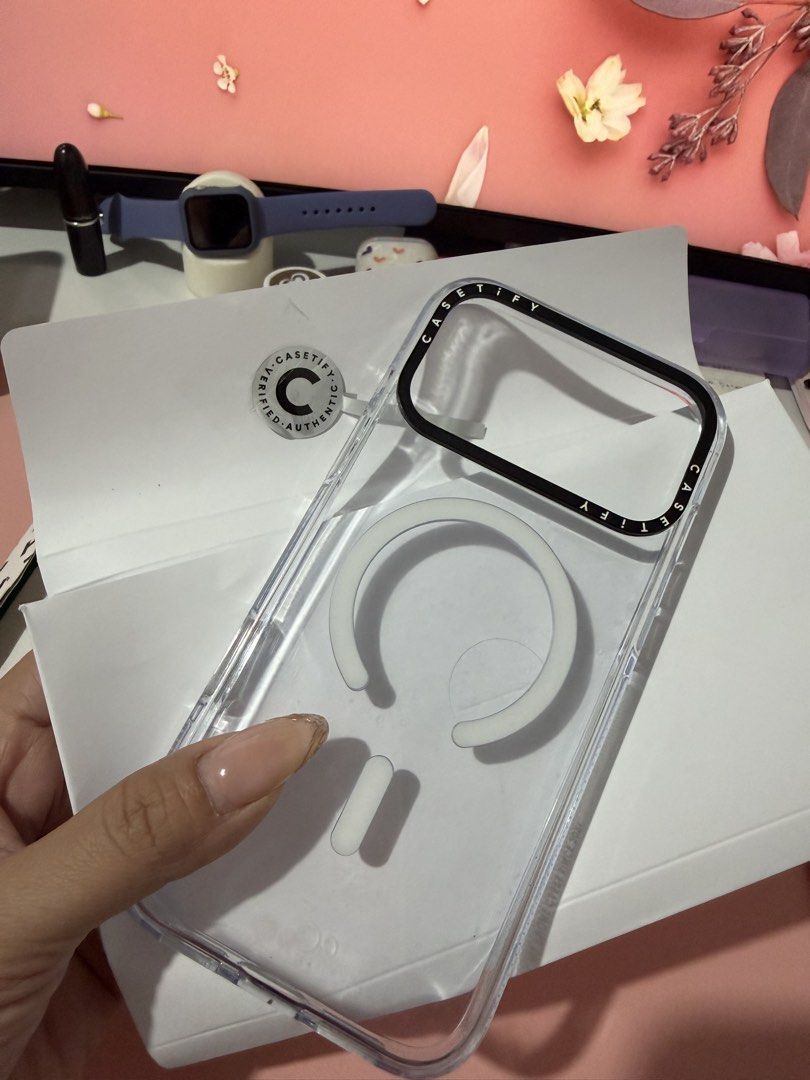 CASETIFY IMPACT CLEAR CASE MAGSAFE / IPHONE 17 PRO MAX CASE (Category: Cases & Sleeves) located in Cavite. Submitted by daylightsolitude (Listing ID 1456621889, Image 3). Description: Minsan lang nagamit Hydrogel installed With box and qr code Orig Price: 3,790 📍Imus, Cavite.