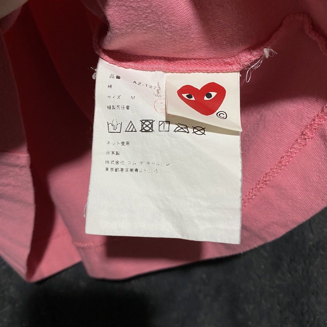 CDG PLAY BIG LOGO SHIRT (Category: Shirts) located in Cebu City. Submitted by kklez (Listing ID 1456701029, Image 3). Description: Authentic 17 x 22 - Xs - Small.