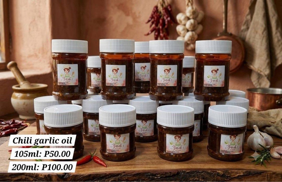 Chili Garlic Oil (Category: Spice & Seasoning) located in Pasay City. Submitted by ODDXX (Listing ID 1456727906, Image 1). Description: Available 105ML -50php 200ML -100php Masarap at maanghang sariling gawa. Lutong bahay! Gawang bicolano..