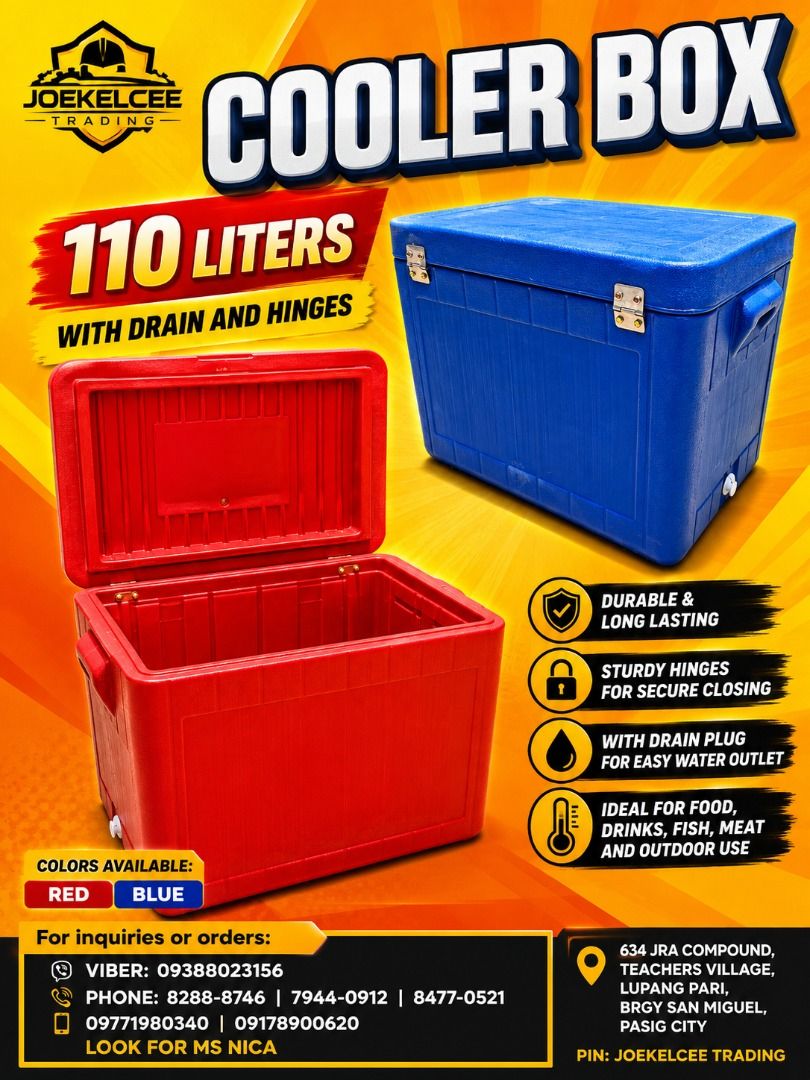 cooler box (Category: Storage Boxes & Baskets) located in Pasig City. Submitted by molly.blanche02 (Listing ID 1456668954, Image 1). Description: 📦 Looking for reliable storage solutions? Introducing Joekelcee Trading's JUMBO CRATES - your go-to source as a DIRECT SUPPLIER! 🌟 Get organized with our durable crates today! 🛒 📌 Explore Our Range of Products: ✅ PPE items ✅ Trash bins ✅ Crates ✅ Cooler crates ✅ Coverall uniforms ✅ Fireman suits ✅ F