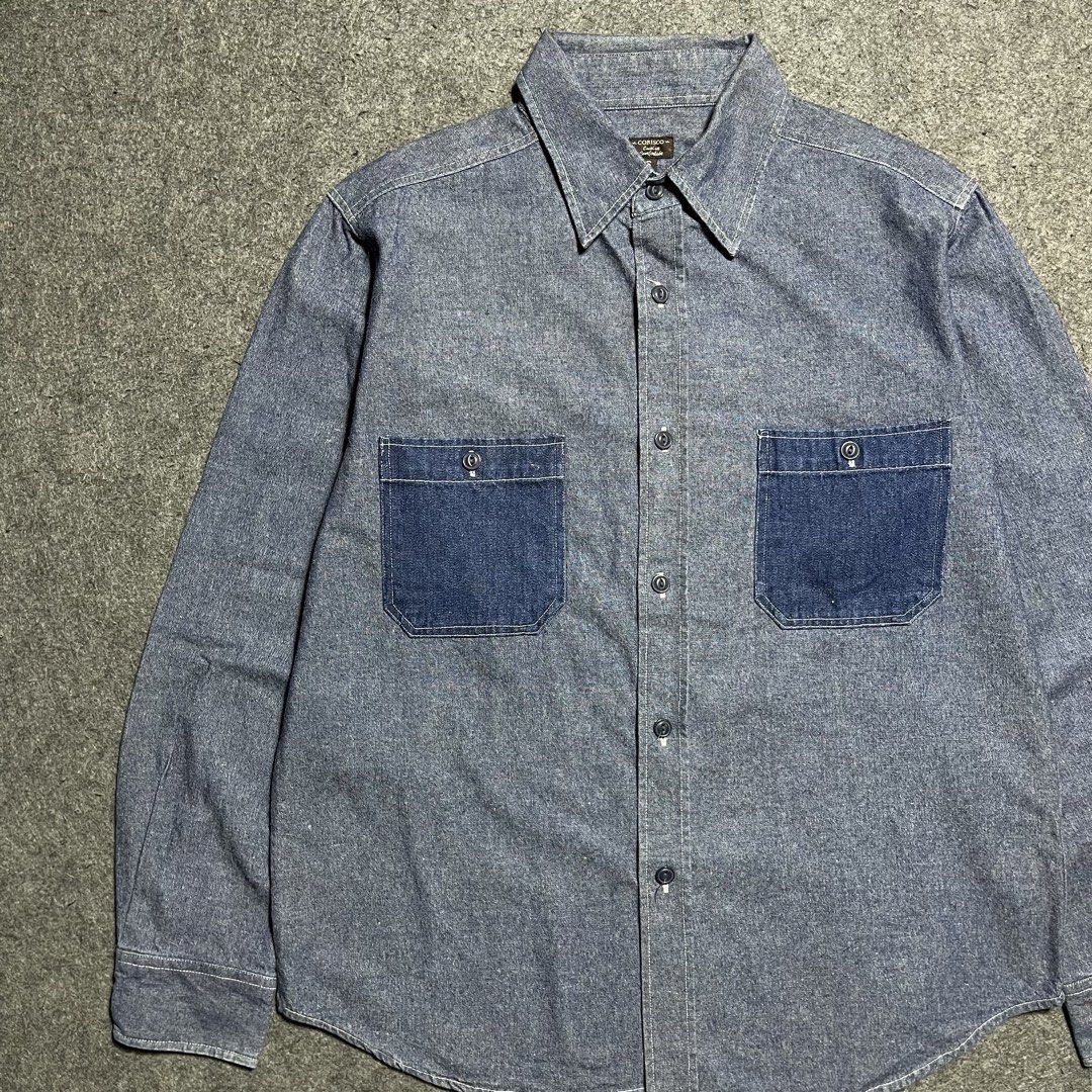Corisco Chambray Work Shirt (Category: Formal Shirts) located in Zamboanga. Submitted by rag_20 (Listing ID 1456772824, Image 3). Description: Corisco Chambray Work Shirt It features a classic button-down placket, dual distinct contrast-indigo chest pockets, and durable heritage workwear styling details, Corisco designs apparel rooted in standard American casual and workwear silhouettes, optimizing garments to be relaxed, easy to wear, and unrest