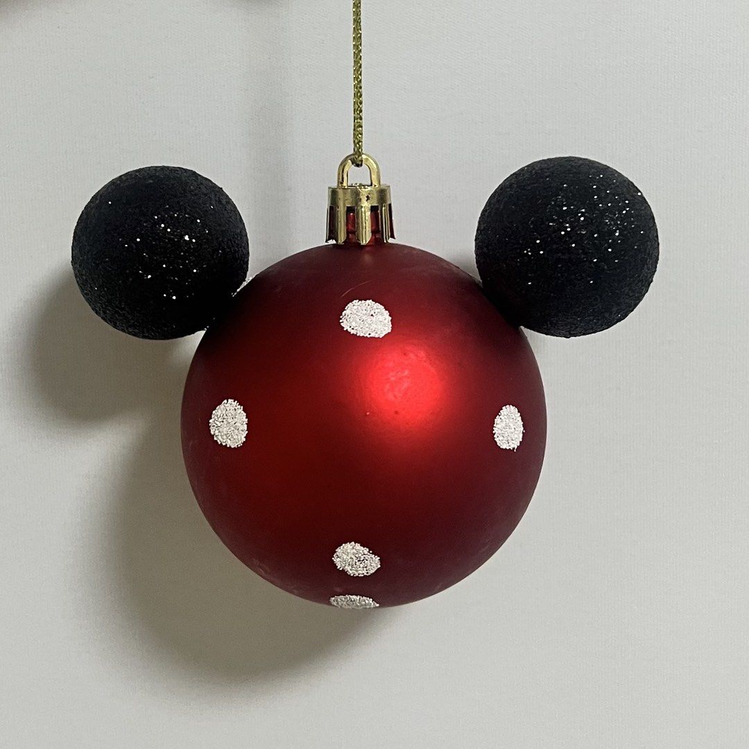 CUSTOM! Mickey Mouse Inspired Christmas Balls (12pcs/set) (Category: Other Home Decor) located in Cavite. Submitted by bubfinds (Listing ID 1456703031, Image 2). Description: MADE FOR PRE-ORDER - 6cm Christmas Balls - 400 PHP for 12pcs - 7 to 10 days processing - Other colors also available! (PM us your preferred color) Payment Terms: - 50% Downpayment Upon Order - 50% Balance to be Paid before Ship Out.