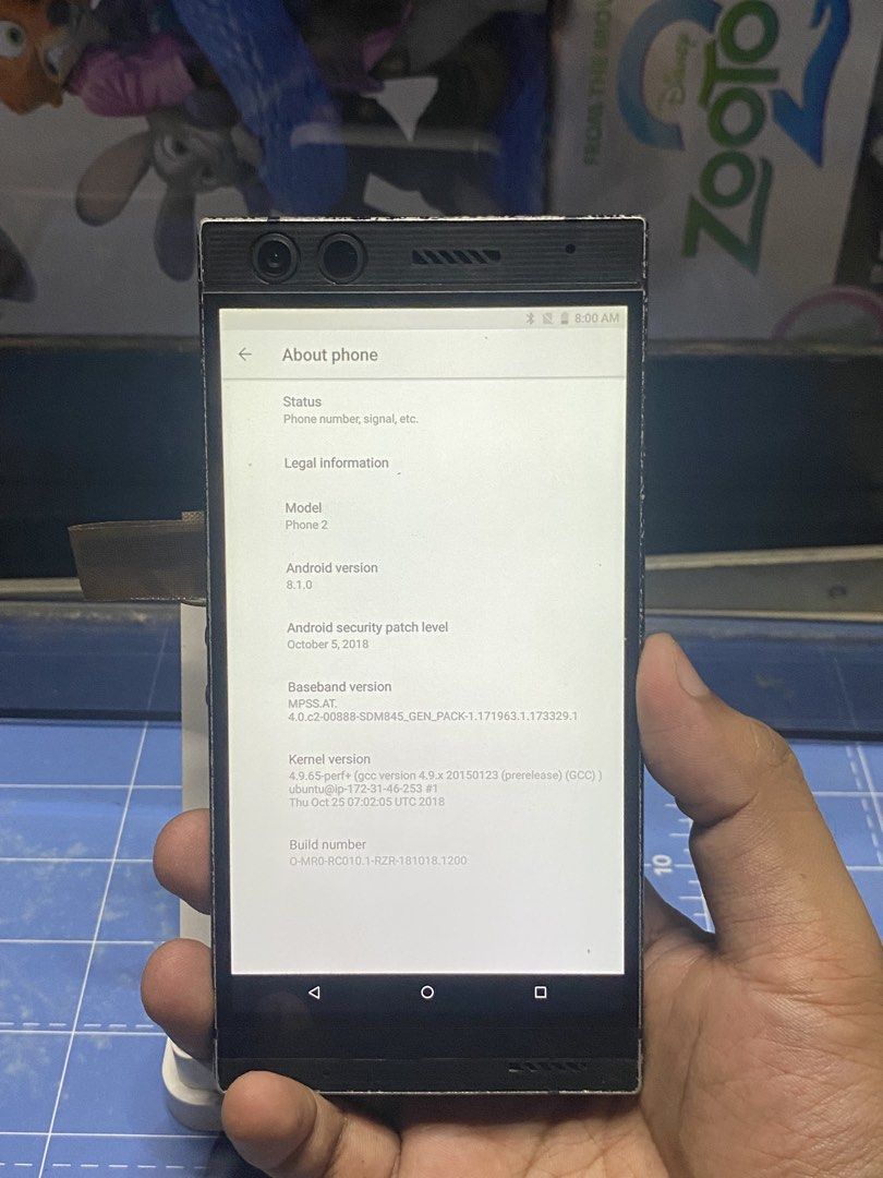[Defective] Razer Phone 2 8/64GB (Category: Android Others) located in Binangonan. Submitted by r0nb1nt5cat5co (Listing ID 1456639287, Image 3). Description: Read this first. Selling this Razer Phone 2 8GB 64GB Issues: ⚠️ No battery - since the battery is so swollen and not working decided to use the BMS Board of the battery to verify that is working. ⚠️ Heavy dents and wear on the phone’s unibody. ⚠️ There is a 2 horizontal dead touch gap on the