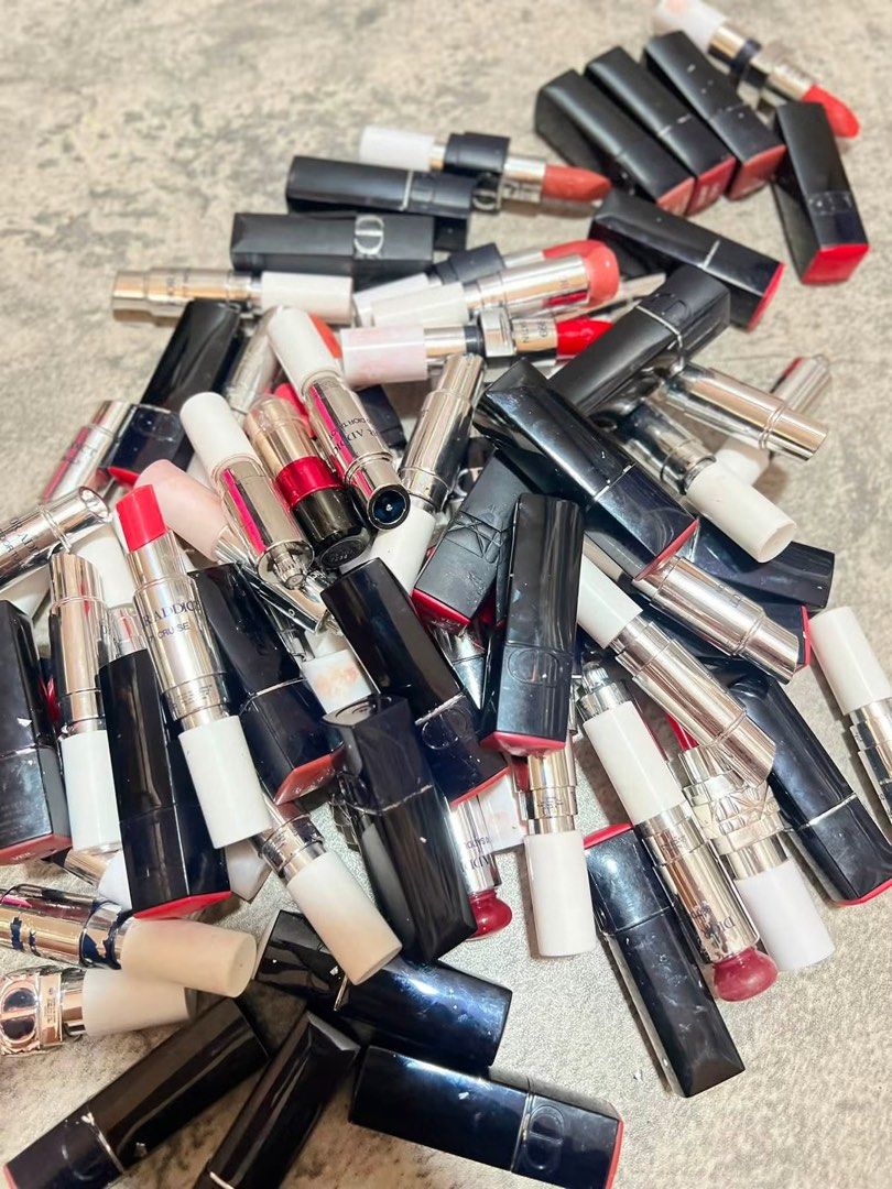Dior Full Size Lippie Testers - 80 pcs (Category: Makeup) located in Mandaluyong City. Submitted by hltabunda (Listing ID 1456661213, Image 1). Description: - Bundle of 80 full-size Dior lipstick testers. - All authentic from LuxAsia. - Perfect for makeup enthusiasts and resellers. - Sold as a complete lot. - Sample pictures available upon request. - Price: Php 20,000.