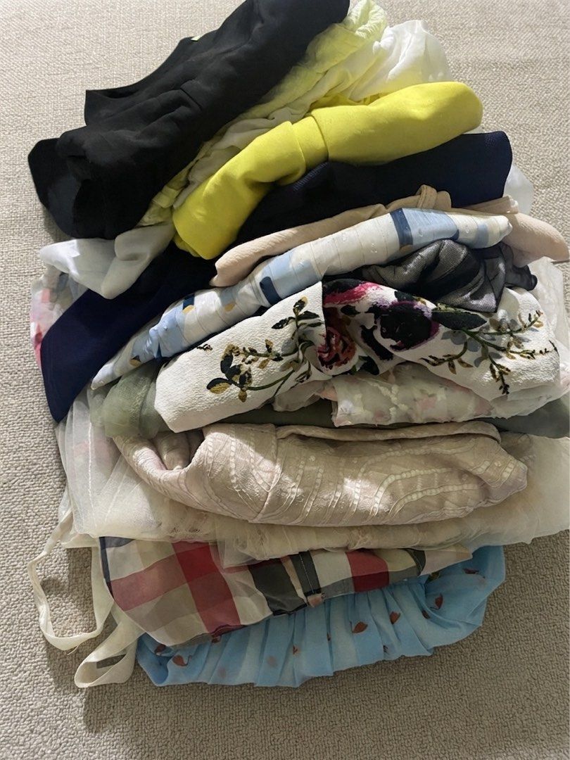 Dress Bundle - 16 pcs (2-12 years old) (Category: Babies & Kids Fashion) located in Manila. Submitted by mturla4011142 (Listing ID 1456627446, Image 1). Description: * 2-12 years old * some have washable stains due storage * some like new * assorted designs , sizes & colors * Take All.