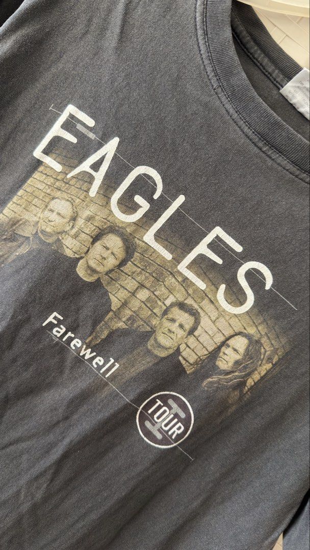Eagles Farewell Tour - 2004 (Category: Tshirts & Polo Shirts ) located in Manila. Submitted by goodhumanbeing (Listing ID 1456689162, Image 2). Description: Eagles 2004 Tour - Australian Tag 19.5x26 - Medium Faded, Pinholes.