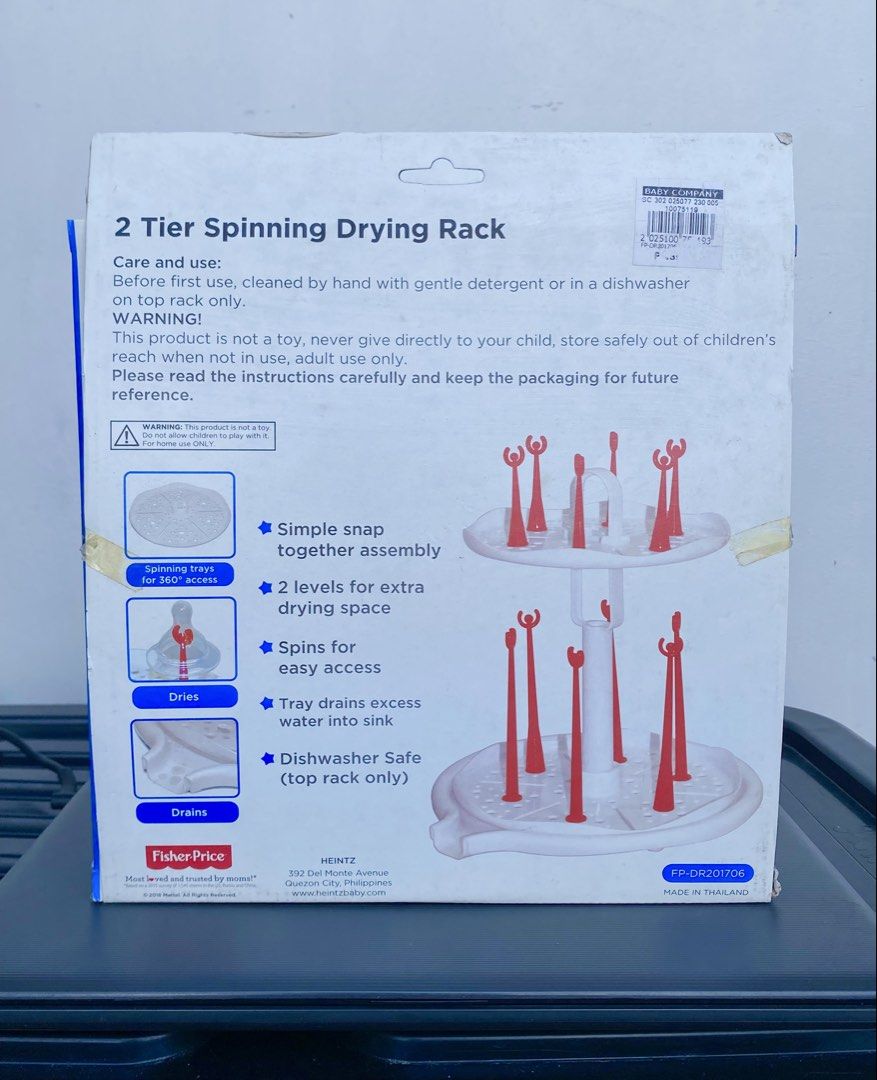 Fisher Price 2 Tier Spinning Drying Rack (Category: Breastfeeding & Bottle Feeding) located in Taguig. Submitted by awishibear (Listing ID 1456628091, Image 3). Description: Rfs:Overbought during pregnancy.