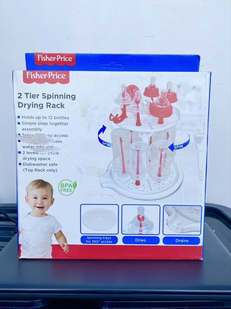 Fisher Price 2 Tier Spinning Drying Rack (Category: Breastfeeding & Bottle Feeding) located in Taguig. Submitted by awishibear (Listing ID 1456628091, Image 1). Description: Rfs:Overbought during pregnancy.