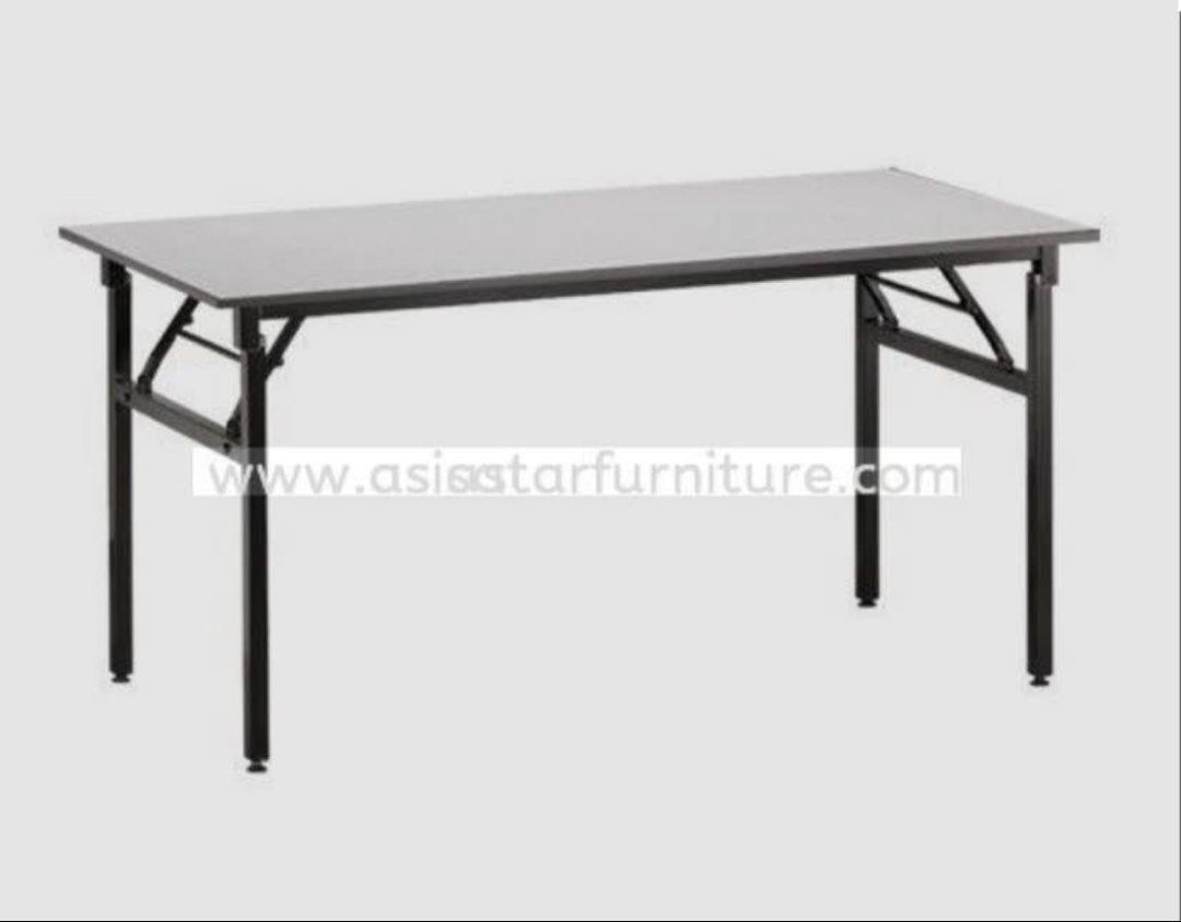 Folding Table (Category: Tables & Sets) located in Kuala Lumpur. Submitted by mightycrystal-a02d (Listing ID 1456633847, Image 1). Description: - Sturdy rectangular folding table - Dark grey tabletop - Foldable black metal legs for easy storage & transport - Dimensions: Approx. 120cm x 60cm - Ideal for events, gatherings, or extra workspace.